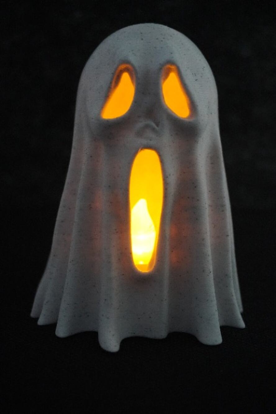 3D Printed Ghost Halloween LED Candle Holder